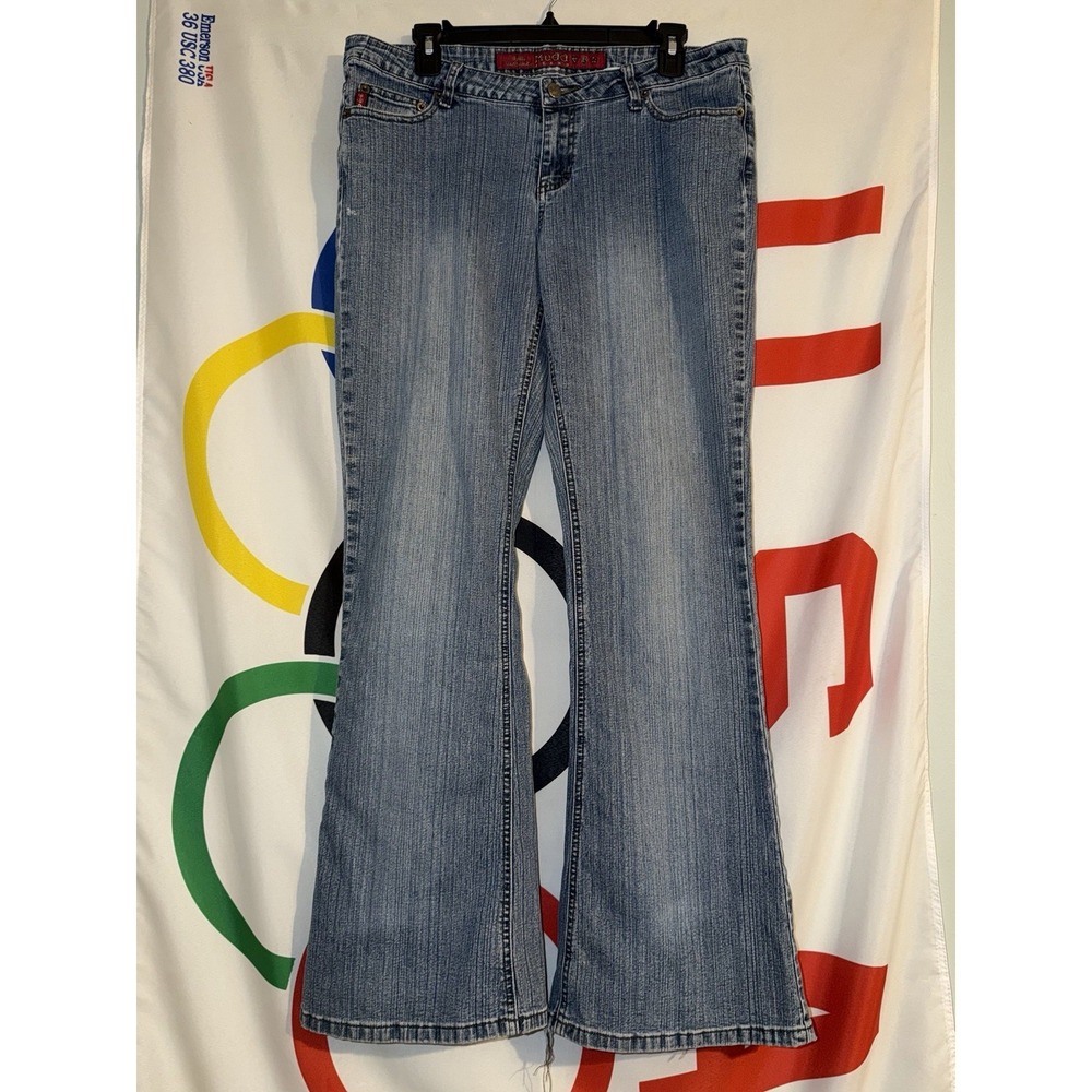 Vintage Y2K Mudd Jeans Womens 13 Low Rise Flared Denim